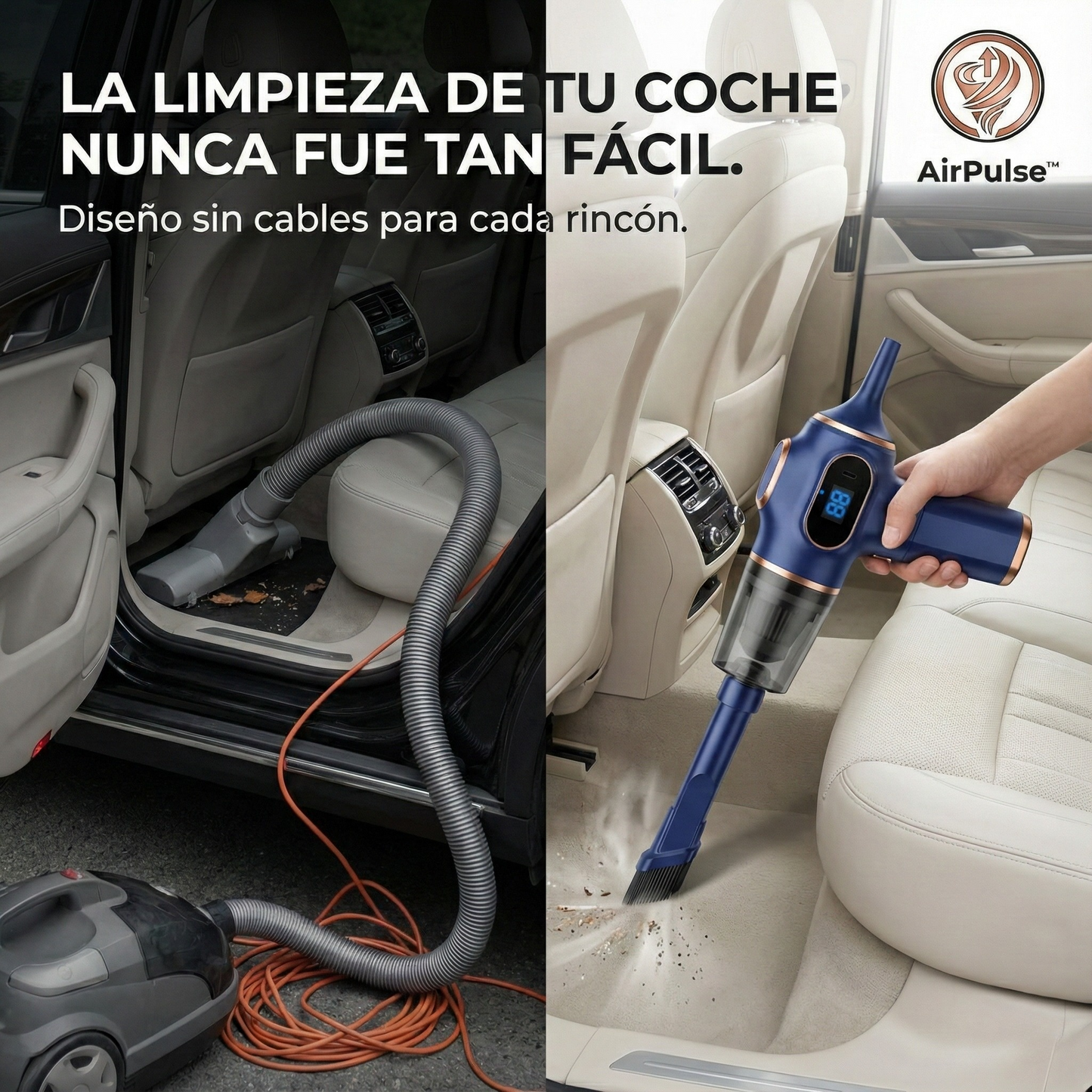 AirPulse™ – Aspiradora de Mano [Tu compañera del día a día]